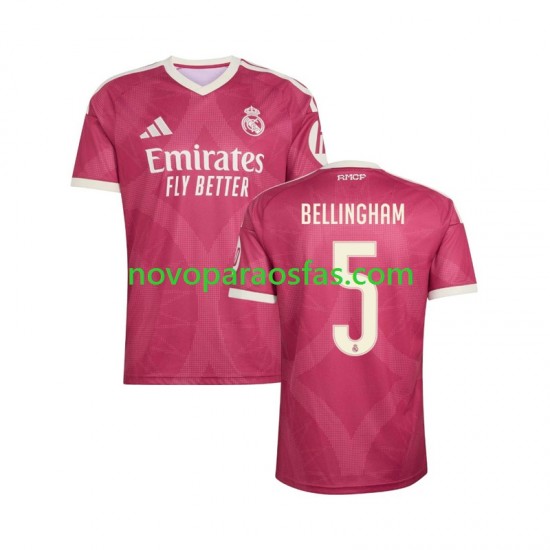 Camisolas Real Madrid Jude Bellingham 5 Homem Alternativo 2026-2027 Manga Curta