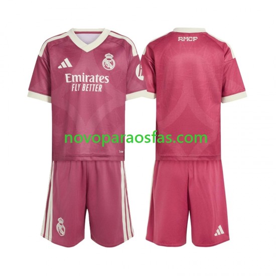 Camisolas Real Madrid Criança Alternativo 2026-2027 Manga Curta