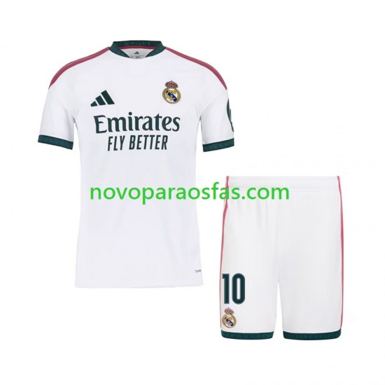 Camisolas Real Madrid Mbappé Kylian 10 Criança Casa 2026-2027 Manga Curta