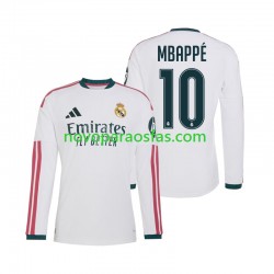 Camisolas Real Madrid Mbappé Kylian 10 Homem Casa 2026-2027 Manga Comprida