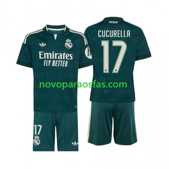 Camisolas Real Madrid Marc Cucurella 17 Criança Visitante 2026-2027 Manga Curta