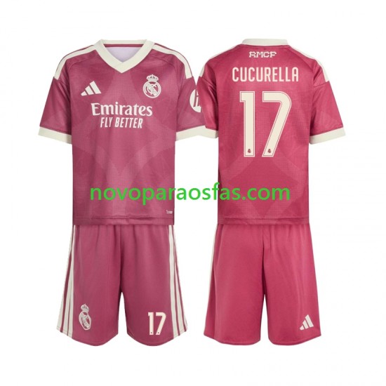 Camisolas Real Madrid Marc Cucurella 17 Criança Alternativo 2026-2027 Manga Curta
