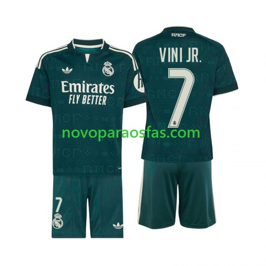 Camisolas Real Madrid Vinicius Junior 7 Criança Visitante 2026-2027 Manga Curta