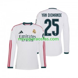 Camisolas Real Madrid Yan Diomande 25 Homem Casa 2026-2027 Manga Comprida