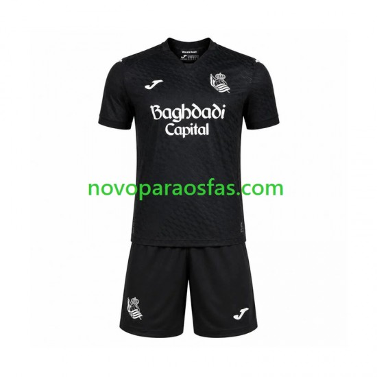 Camisolas Real Sociedad Criança Visitante 2026-2027 Manga Curta