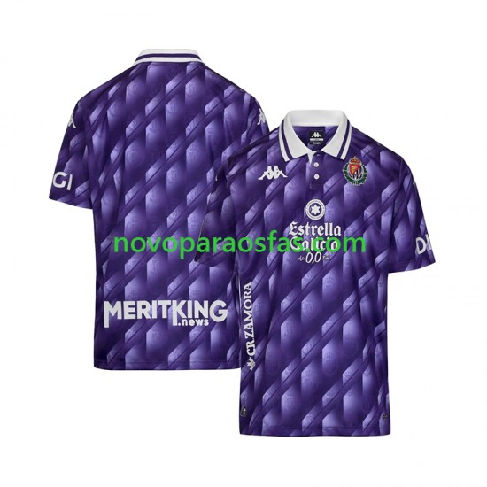 Camisolas Real Valladolid Retro Homem Casa 2025-2026 Manga Curta