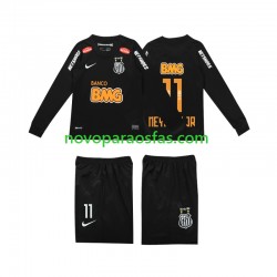 Camisolas Santos NEYMAR JR 11 Classic 2012 2013 Retro Criança Visitante Manga Comprida