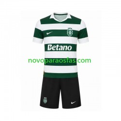 Camisolas Sporting CP Criança Casa 2026-2027 Manga Curta