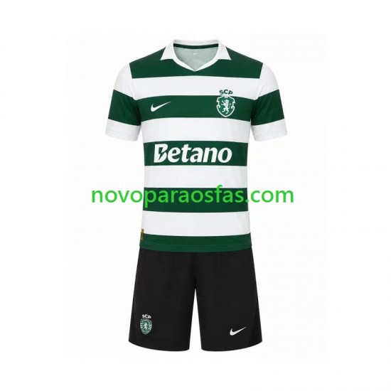 Camisolas Sporting CP Criança Casa 2026-2027 Manga Curta
