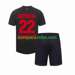Camisolas Bayer 04 Leverkusen Victor Boniface 22 Criança Casa 2023-2024 Manga Curta