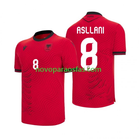 Camisolas Albânia Kristjan Asllani 8 Homem Casa Copa do Mundo 2026 Manga Curta