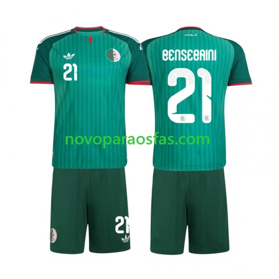Camisolas Argélia Ramy Bensebaini 21 Criança Visitante 2026 Manga Curta