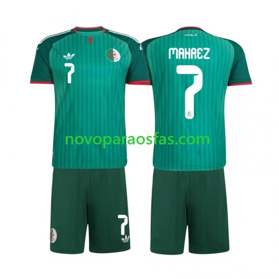 Camisolas Argélia Riyad Mahrez 7 Criança Visitante 2026 Manga Curta