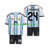Camisolas Argentina Enzo Fernandez 24 Criança Casa Copa do Mundo 2026 Manga Curta
