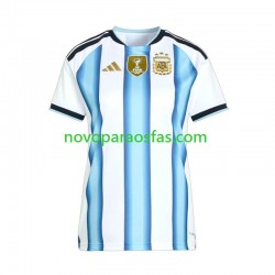 Camisolas Argentina Mulher Casa Copa do Mundo 2026 Manga Curta