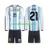 Camisolas Argentina Jose Manuel Lopez 21 Criança Casa Copa do Mundo 2026 Manga Comprida