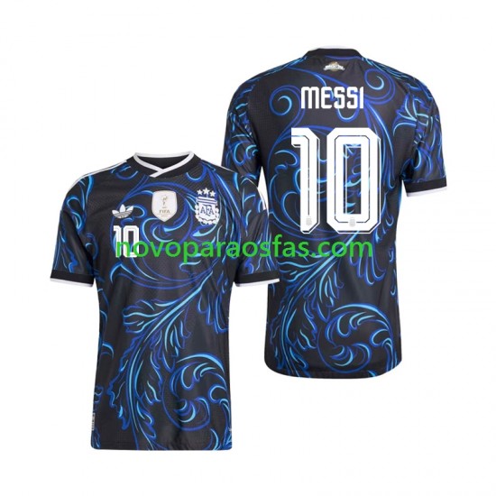 Camisolas Argentina Lionel Messi 10 Homem Visitante Copa do Mundo 2026 Manga Curta