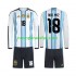 Camisolas Argentina Nico Paz 18 Criança Casa Copa do Mundo 2026 Manga Comprida