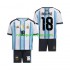Camisolas Argentina Nico Paz 18 Criança Casa Copa do Mundo 2026 Manga Curta