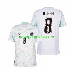 Camisolas Áustria David Alaba 8 Homem Visitante Copa do Mundo 2026 Manga Curta