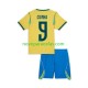 Camisolas Brasil Matheus Cunha 9 Chidlren Casa Copa do Mundo 2026 Manga Curta