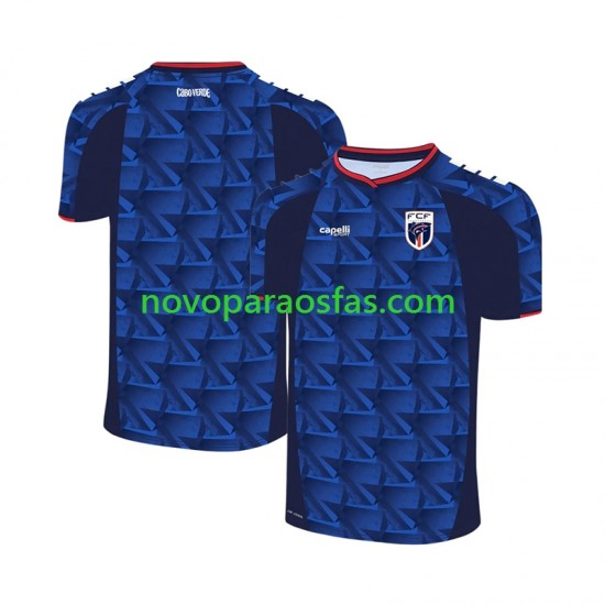 Camisolas Cape Verde Homem Casa Copa do Mundo 2026 Manga Curta
