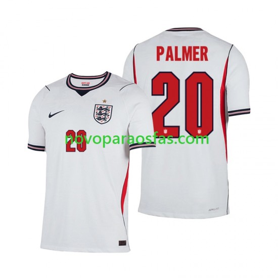 Camisolas Inglaterra Cole Palmer 20 Homem Casa Copa do Mundo 2026 Manga Curta