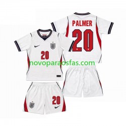 Camisolas Inglaterra Cole Palmer 20 Criança Casa Copa do Mundo 2026 Manga Curta