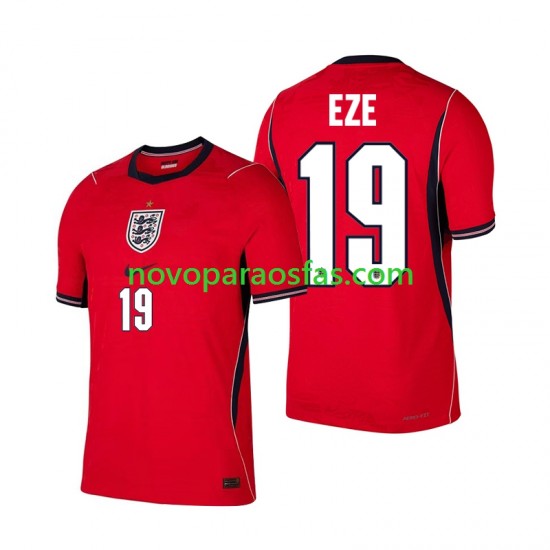 Camisolas Inglaterra Eberechi Eze 19 Homem Visitante Copa do Mundo 2026 Manga Curta