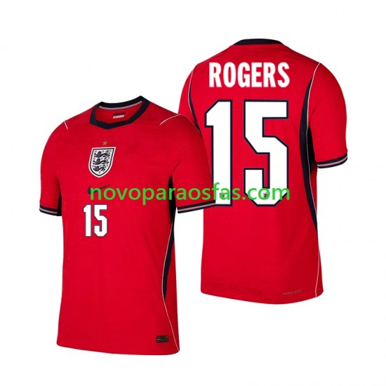 Camisolas Inglaterra Morgan Rogers 15 Homem Visitante Copa do Mundo 2026 Manga Curta