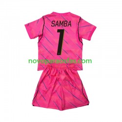 Camisolas França Brice Samba 1 Guarda-redes Criança Visitante Copa do Mundo 2026 Manga Curta