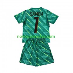 Camisolas França Brice Samba 1 Guarda-redes Criança Alternativo Copa do Mundo 2026 Manga Curta