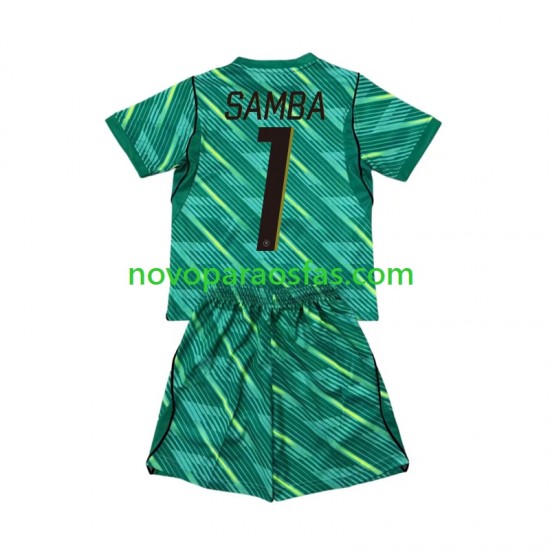 Camisolas França Brice Samba 1 Guarda-redes Criança Alternativo Copa do Mundo 2026 Manga Curta
