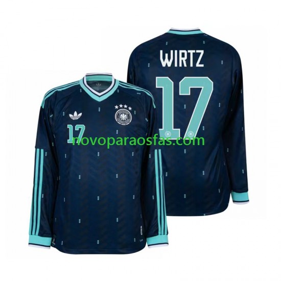 Camisolas Alemanha Florian Wirtz 17 Homem Visitante Copa do Mundo 2026 Manga Comprida