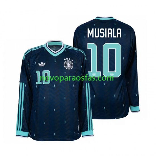 Camisolas Alemanha Jamal Musiala 10 Homem Visitante Copa do Mundo 2026 Manga Comprida
