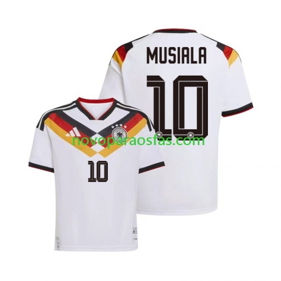 Camisolas Alemanha Jamal Musiala 10 Homem Casa Copa do Mundo 2026 Manga Curta