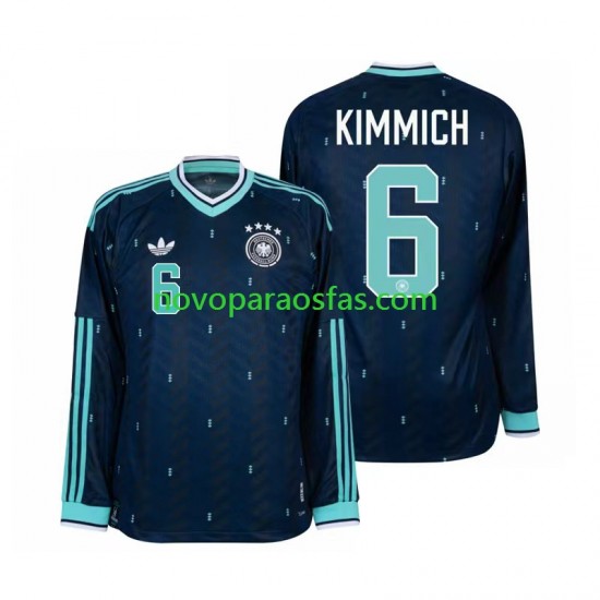 Camisolas Alemanha Joshua Kimmich 6 Homem Visitante Copa do Mundo 2026 Manga Comprida