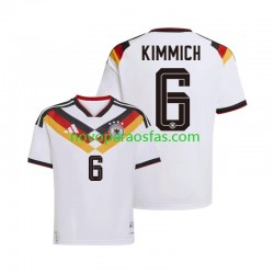 Camisolas Alemanha Joshua Kimmich 6 Homem Casa Copa do Mundo 2026 Manga Curta