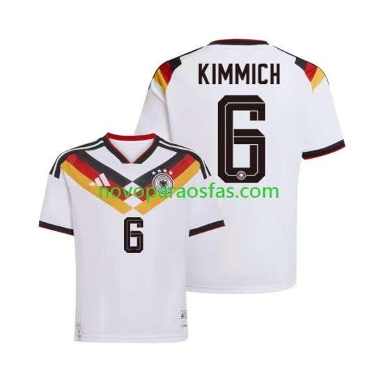 Camisolas Alemanha Joshua Kimmich 6 Homem Casa Copa do Mundo 2026 Manga Curta