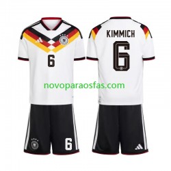 Camisolas Alemanha Joshua Kimmich 6 Criança Casa Copa do Mundo 2026 Manga Curta