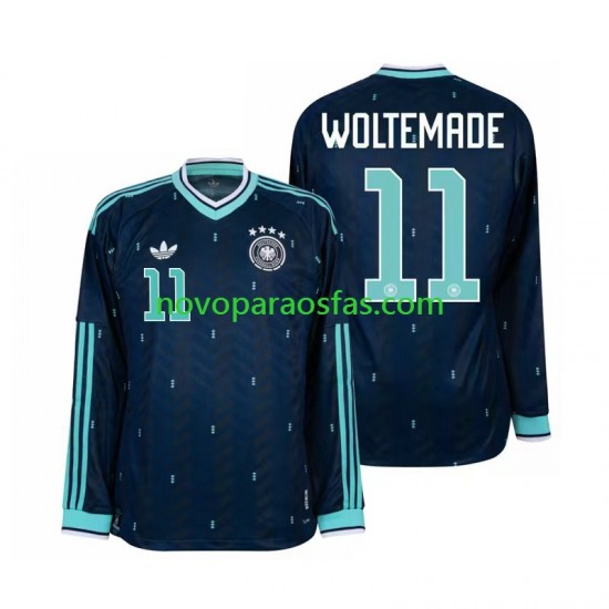 Camisolas Alemanha Nick Woltemade 11 Homem Visitante Copa do Mundo 2026 Manga Comprida