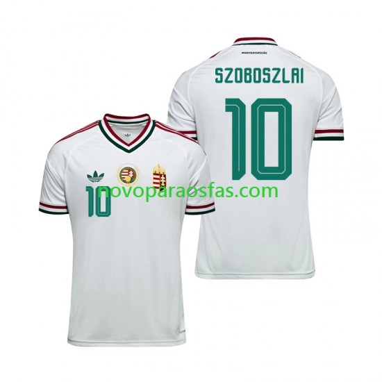 Camisolas Hungria Dominik Szoboszlai 10 Homem Visitante Copa do Mundo 2026 Manga Curta