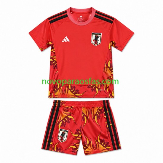 Camisolas Japão Guarda-redes Criança Casa Copa do Mundo 2026 Manga Curta