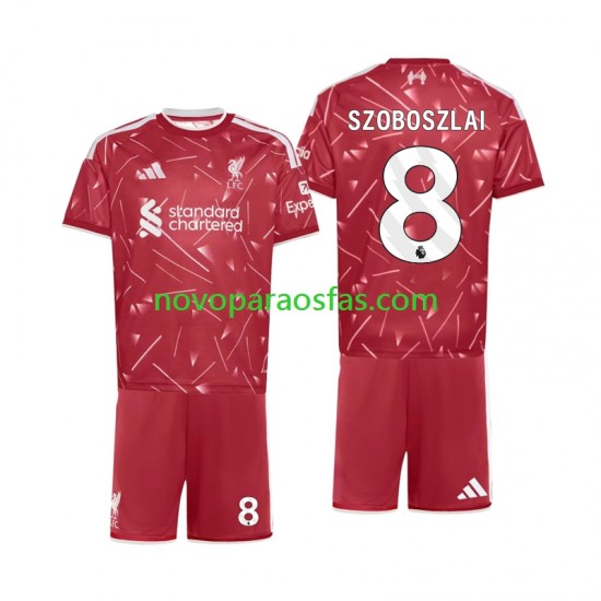 Camisolas Liverpool Dominik Szoboszlai 8 Criança Casa 2026-2027 Manga Curta