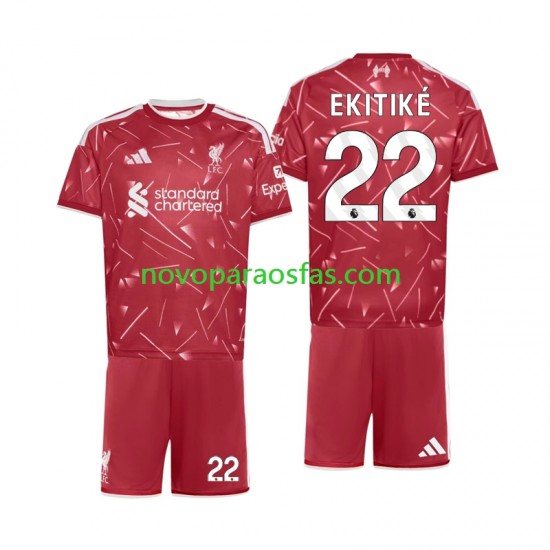 Camisolas Liverpool Hugo Ekitike 22 Criança Casa 2026-2027 Manga Curta