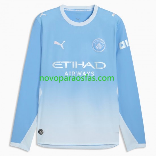 Camisolas Manchester City Homem Casa 2026-2027 Manga Comprida