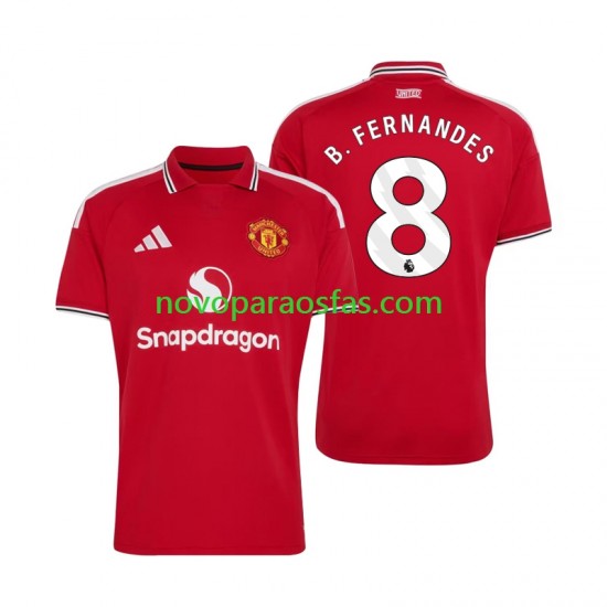 Camisolas Manchester United Bruno Fernandes 8 Homem Casa 2026-2027 Manga Curta