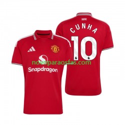 Camisolas Manchester United Matheus Cunha 10 Homem Casa 2026-2027 Manga Curta