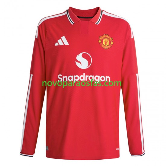 Camisolas Manchester United Homem Casa 2026-2027 Manga Comprida