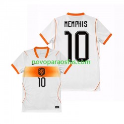 Camisolas Países Baixos Memphis Depay 10 Homem Visitante Copa do Mundo 2026 Manga Curta